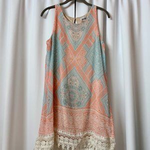 Women's Summer Boho Chic Lace Dress Size Small